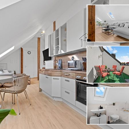 אוגסבורג Stilvolle Wohnung: Private Dachterrasse - Zentral מראה חיצוני תמונה
