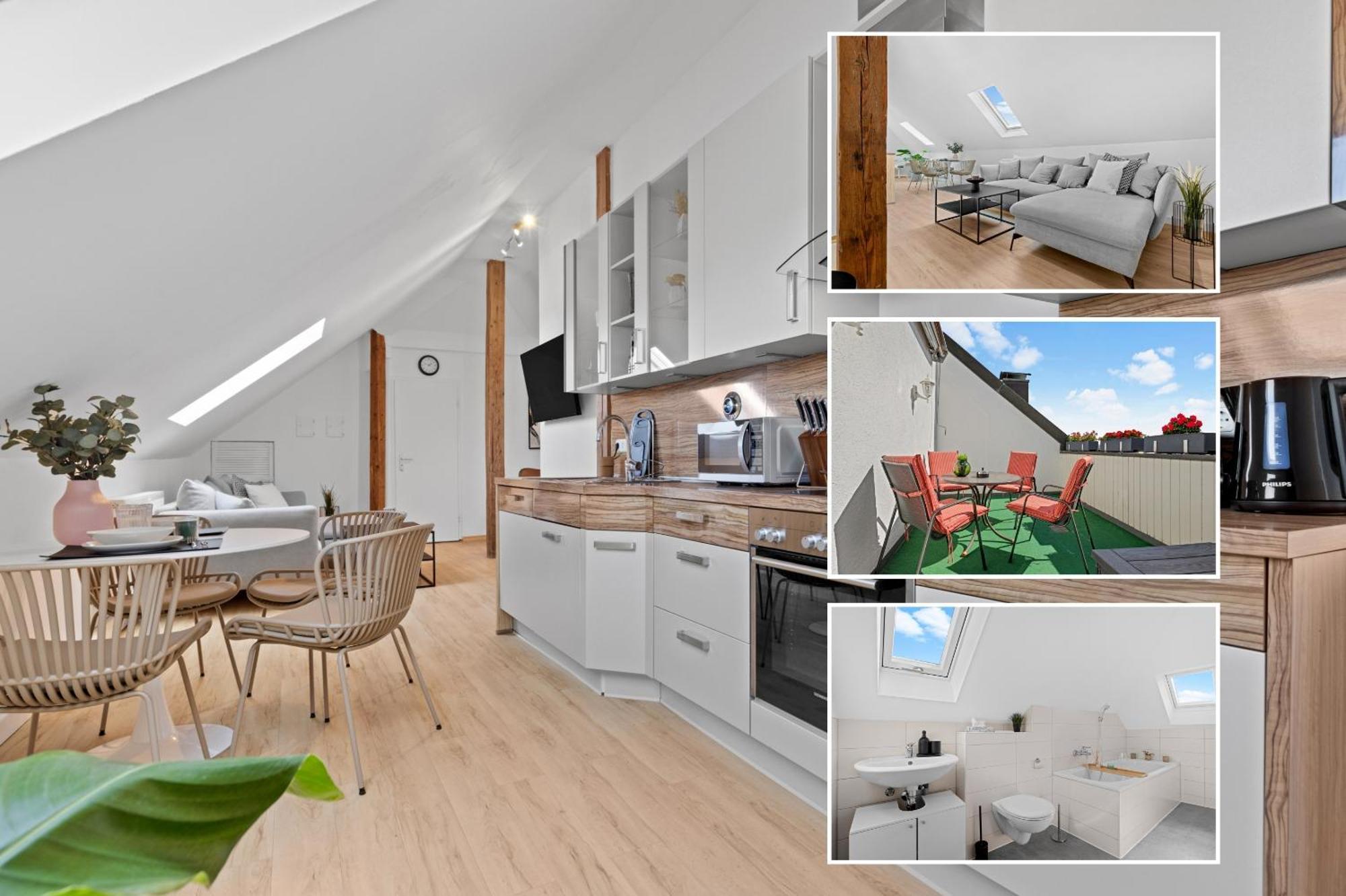 אוגסבורג Stilvolle Wohnung: Private Dachterrasse - Zentral מראה חיצוני תמונה
